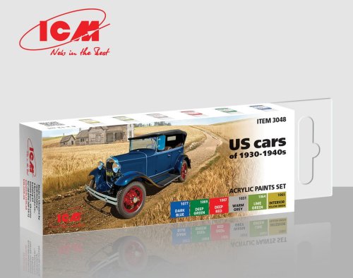 Przejdź do produktu ICM 3048 - Zestaw farb US Cars of 1930's-40's