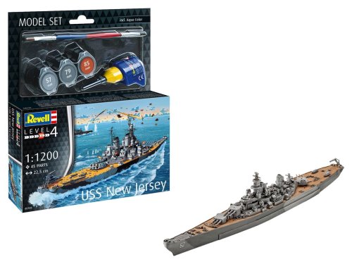 Przejdź do produktu Revell 65183 - 1:1200 USS New Jersey model z farbami