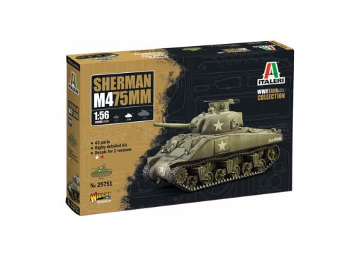 Przejdź do produktu Italeri 25751 - 1:56 M4 Sherman 75 mm