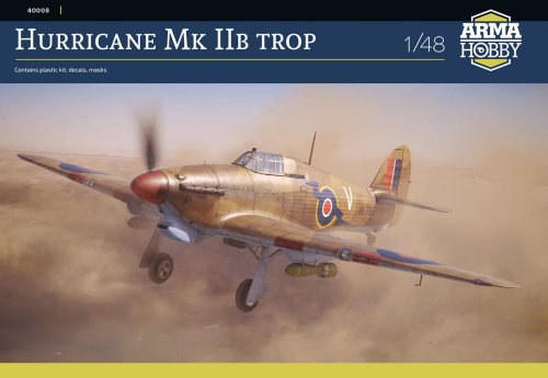 Przejdź do produktu Arma Hobby 40008 - 1:48 Hurricane Mk IIB Trop