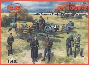 ICM 48803 - 1:48 Bf 109 F-2 with German Pilots and Ground Personnel