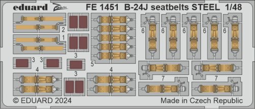 Przejdź do produktu Eduard FE1451 - 1:48 B-24J seatbelts - Steel