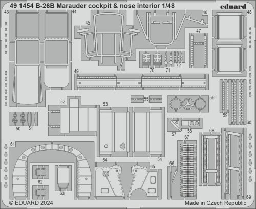 Przejdź do produktu Eduard 491454 - 1:48 B-26B Marauder cockpit & nose interior