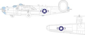 Eduard EX1043 - 1:48 B-24J US national insignia