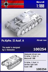 Zebrano Z100-254 - 1:100 Pz.Kpfw. II Ausf.A