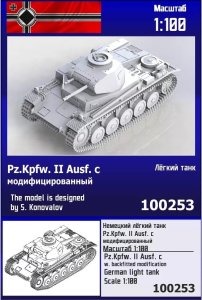 Zebrano Z100-253 - 1:100 Pz.Kpfw. II Ausf.C w/ Backfitted Modification