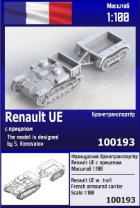 Zebrano Z100-193 - 1:100 Renault UE with Trailer