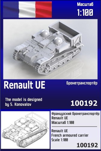 Przejdź do produktu Zebrano Z100-192 - 1:100 French Armoured Carrier Renault UE