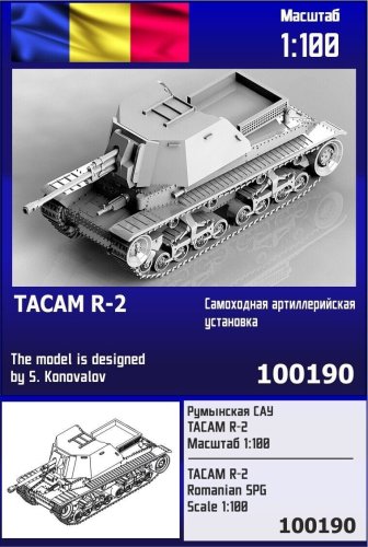 Przejdź do produktu Zebrano Z100-190 - 1:100 TACAM R-2 Romanian SPG