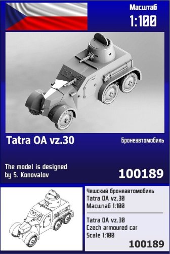 Przejdź do produktu Zebrano Z100-189 - 1:100 Tatra OA Vz.30 Czech Armoured Car