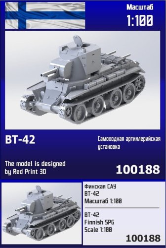 Przejdź do produktu Zebrano Z100-188 - 1:100 BT-42 Finnish SPG