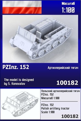 Przejdź do produktu Zebrano Z100-182 - 1:100 PZInz.152 Polish Artillery Tractor