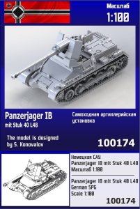Zebrano Z100-174 - 1:100 Panzerjager IB w/ StuK 40 L48 SPG