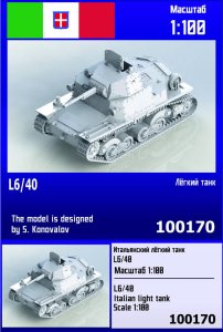 Zebrano Z100-170 - 1:100 L6/40 Italian Light Tank