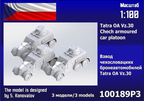 Przejdź do produktu Zebrano 100-189P3 - 1:100 Tatra OA Vz.30 Platoon 3 pcs