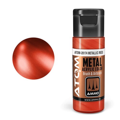 Przejdź do produktu Ammo Mig 20174 - Farba akrylowa Atom Metallic Red 20 ml
