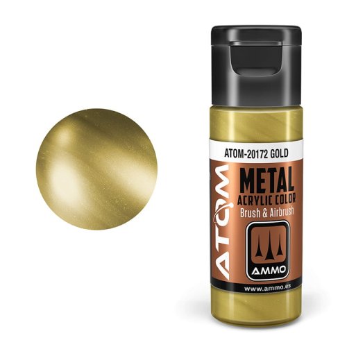 Przejdź do produktu Ammo Mig 20172 - Farba akrylowa Atom Metallic Gold 20 ml