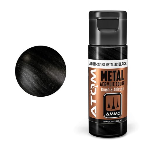 Przejdź do produktu Ammo Mig 20168 - Farba akrylowa Atom Metallic Black 20 ml