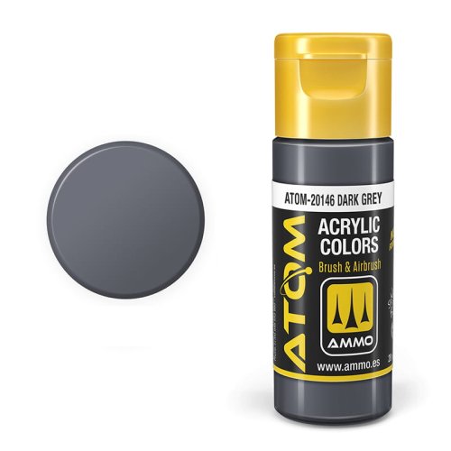Przejdź do produktu Ammo Mig 20146 - Farba akrylowa Atom Dark Grey 20 ml