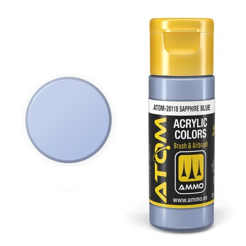 Przejdź do produktu Ammo Mig 20118 - Farba akrylowa Atom Sapphire Blue 20 ml