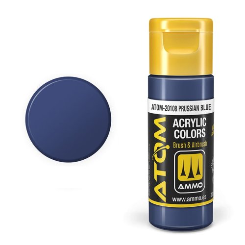 Przejdź do produktu Ammo Mig 20108 - Farba akrylowa Atom Prussian Blue 20 ml