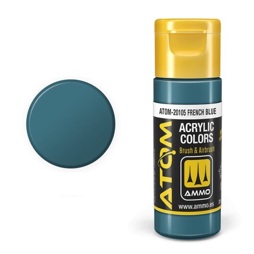 Przejdź do produktu Ammo Mig 20105 - Farba akrylowa Atom French Blue 20 ml