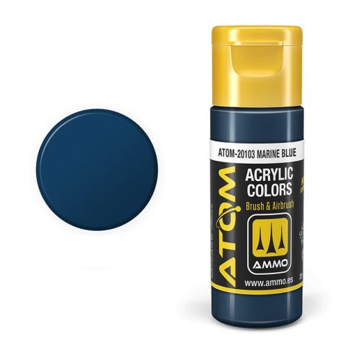 Przejdź do produktu Ammo Mig 20103 - Farba akrylowa Atom Marine Blue 20 ml