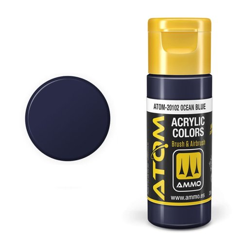 Przejdź do produktu Ammo Mig 20102 - Farba akrylowa Atom Ocean Blue 20 ml