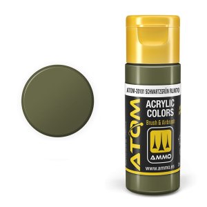 Ammo Mig 20101 - Farba akrylowa Atom Schwartzgrün RLM70 20 ml
