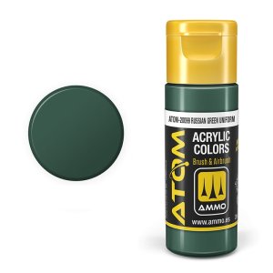Ammo Mig 20099 - Farba akrylowa Atom Russian Green Uniform 20 ml