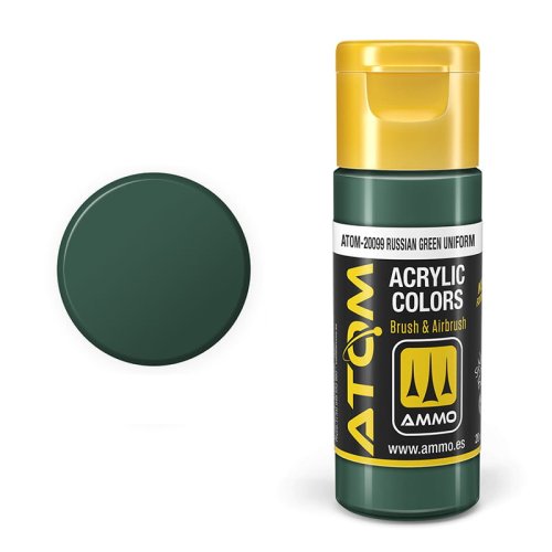 Przejdź do produktu Ammo Mig 20099 - Farba akrylowa Atom Russian Green Uniform 20 ml