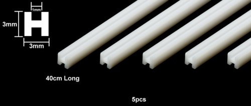 Przejdź do produktu TAMIYA 70201 - Plastic Beams 3mm H-shaped - White 5pcs x 40 cm