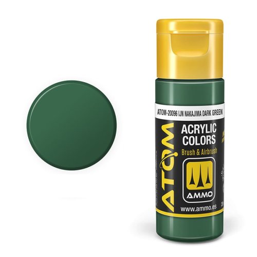 Przejdź do produktu Ammo Mig 20096 - Farba akrylowa Atom IJN Nakajima Dark Green 20 ml