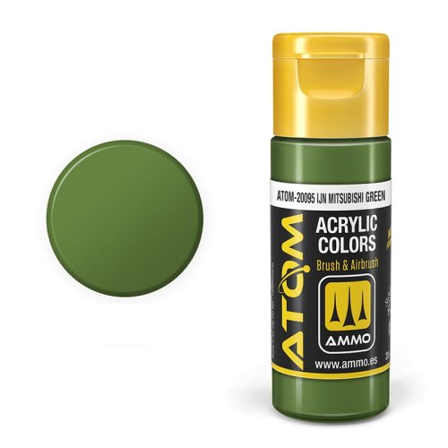 Przejdź do produktu Ammo Mig 20095 - Farba akrylowa Atom IJN Mitsubishi Green 20 ml