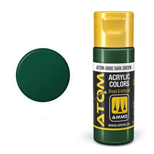 Przejdź do produktu Ammo Mig 20092 - Farba akrylowa Atom Dark Green 20 ml