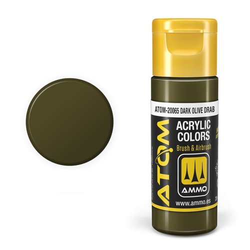 Przejdź do produktu Ammo Mig 20065 - Farba akrylowa Atom Darl Olive Drab 20 ml