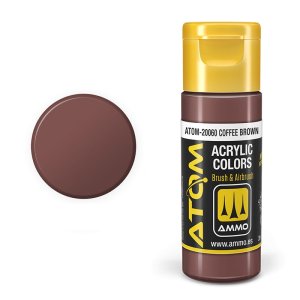Ammo Mig 20060 - Farba akrylowa Atom Coffee Brown 20 ml