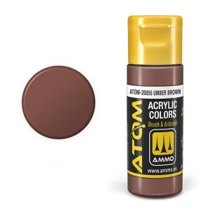 Ammo Mig 20055 - Farba akrylowa Atom Umber Brown 20 ml