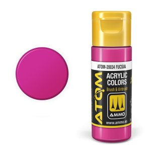 Ammo Mig 20034 - Farba akrylowa Atom Fucsia 20 ml