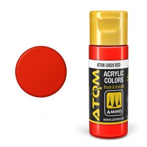 Ammo Mig 20029 - Farba akrylowa Atom Red 20 ml