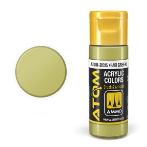 Ammo Mig 20025 - Farba akrylowa Atom Khaki Green 20 ml