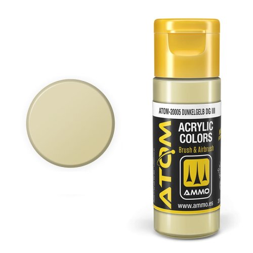 Przejdź do produktu Ammo Mig 20005 - Farba akrylowa Atom Dunkelgelb DG III 20 ml