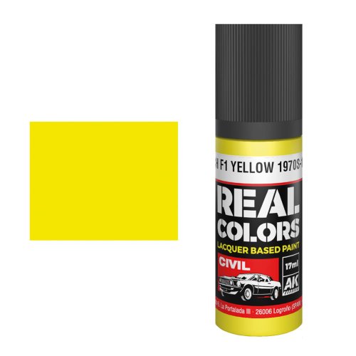 Przejdź do produktu AK Interactive RC841 - Farba French F1 Yellow 1970s-1980s 17 ml