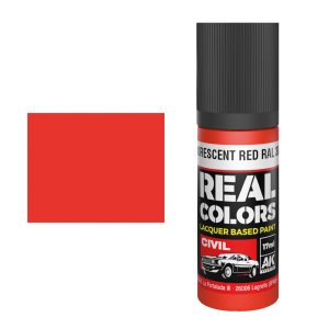 AK Interactive RC837 - Farba Fluorescent Red RAL 3026 17 ml