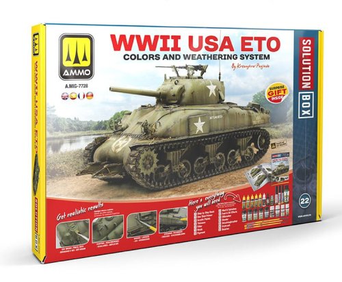 Przejdź do produktu Ammo Mig 7728 - Zestaw do malowania modeli Solution Box 22 WWII USA ETO