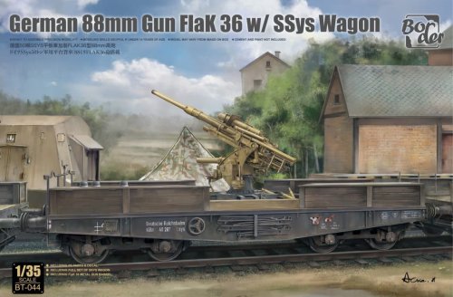 Przejdź do produktu Border BT044 - 1:35 German 88mm Flak36 w/ SSys Wagon