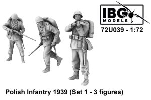 IBG 72U039 - 1:72 Polish Infantry 1939 Set 1 - 3 Figures