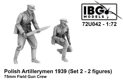Przejdź do produktu IBG 72U042 - 1:72 Polish Artillerymen 1939 Set 2 - 2 Figures 75 mm Field Gun Crew
