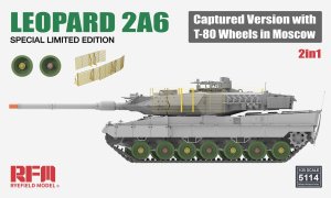 Rye Field Model 5114 - 1:35 Leopard 2A6 Captured Version with T-80 Wheels in Moscow - Special Limited Edition