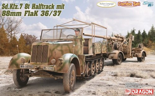 Przejdź do produktu Dragon 6971 - 1:35 Sd.Kfz.7 8t Late Production mit 8,8 cm FlaK 36/37